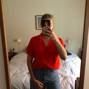 Frank & Oak Orange Blouse